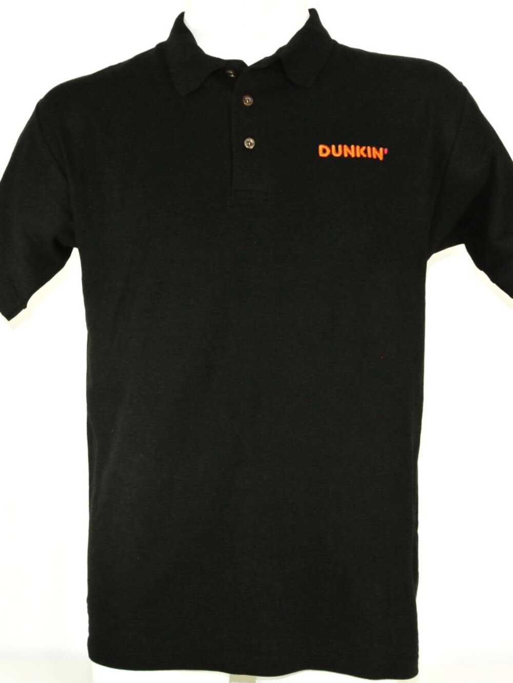 DUNKIN' Canada Coffee Employee Uniform Polo Shirt Black NEW Size M Medium